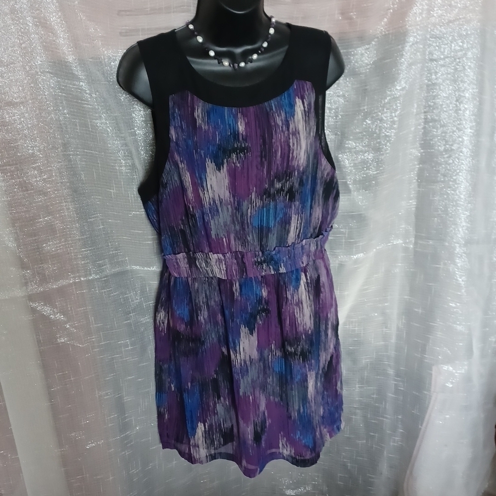 Forever 21 Chiffon Sheer Dress with Liner L